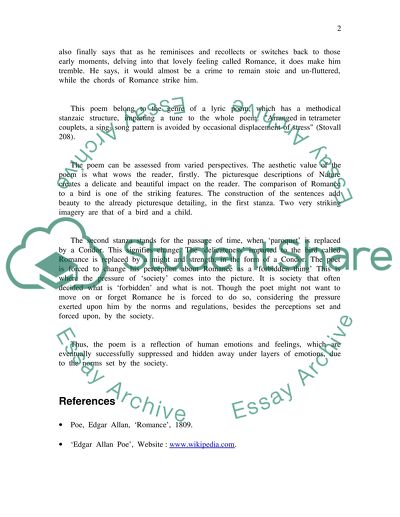 Romance by Edgar Allan Poe