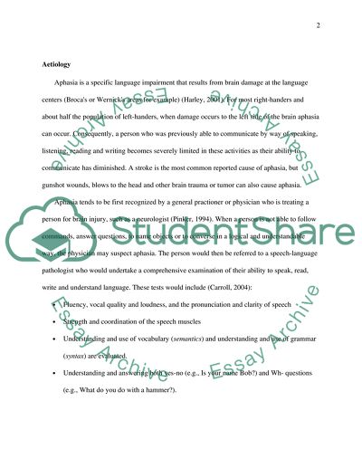 Focus on a review of aphasia