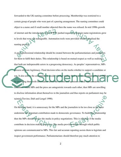 Examine the Impact of the New Media on Parliaments and MPs
