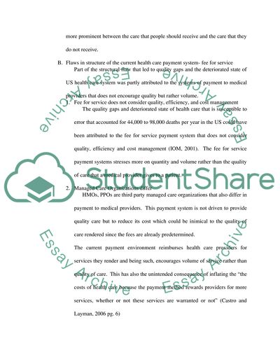 Performance Incentive Programs in Healthcare