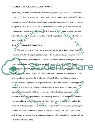 Women In Psychology- Karen Horney