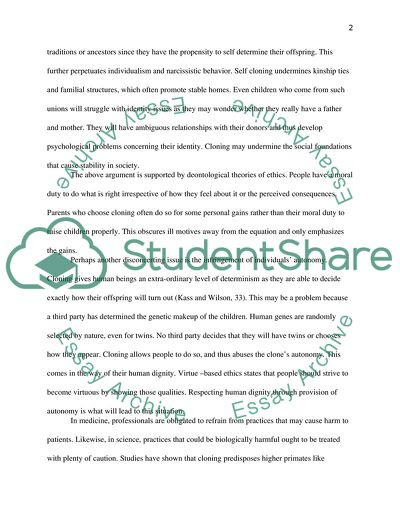 Ethical Issues in Human Cloning