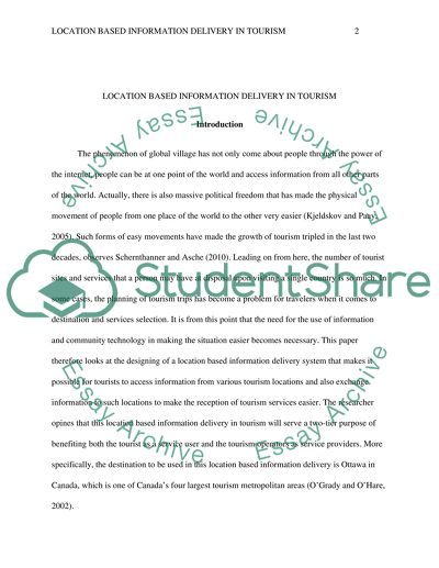 Location-Based Information Delivery in Tourism