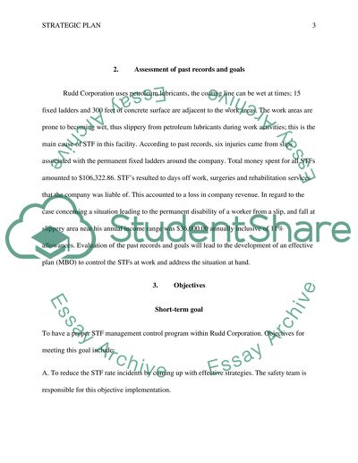 Strategic Plan to Control Workplace Slips, Trips, and Falls