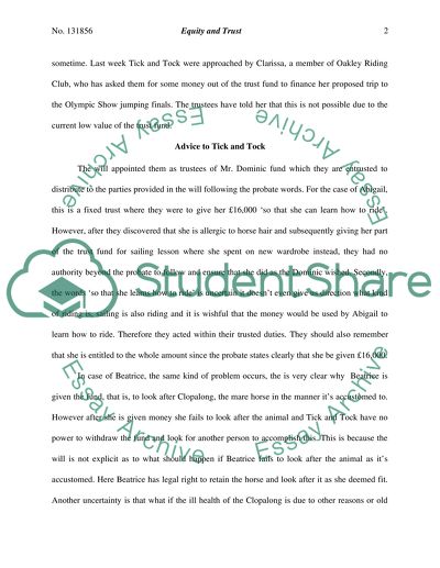 Equity and Trust: Trends in Trust Law