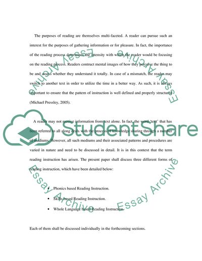 Three Different Forms of Reading Instructions