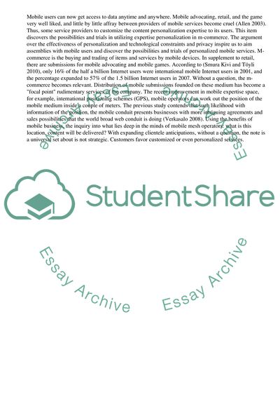 Opportunities and Challenges in Mobile Services