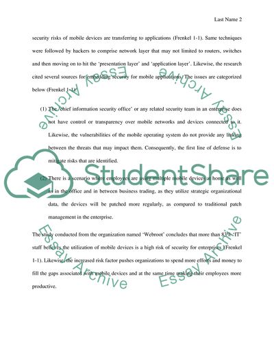 Mobile Application Security Issues