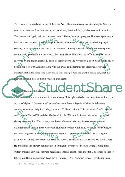 Causes of the Civil War