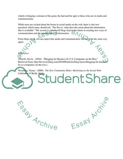 The Rise of Blogs in Media