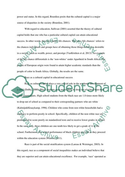 Theory of Cultural Capital and Educational Success