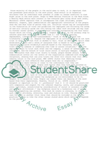 Steps to make ethical practice in the workplace a reality