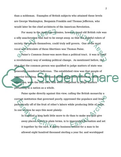 Essay on common sense