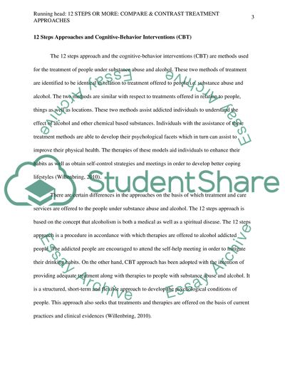 12 Steps or More:Compare & Contrast Treatment Approaches