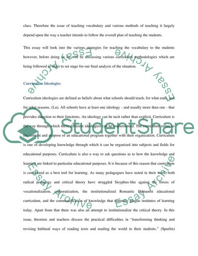 teaching vocabulary essay