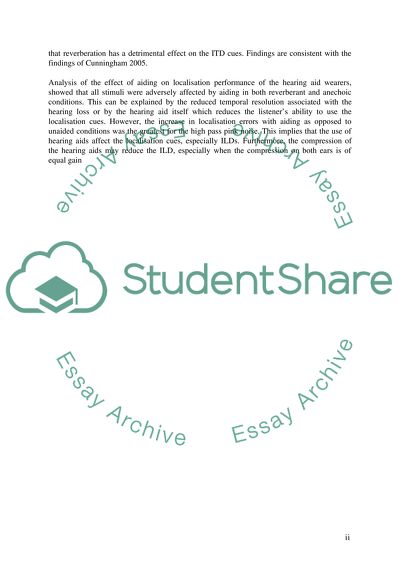The effect of reverberation and amplification on sound localisation
