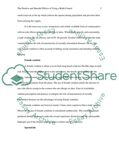 The positive and harmful effects of using a birth control