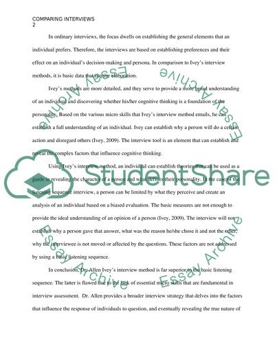 Comparing Interviews