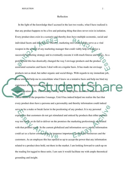 Reflection in Marketing