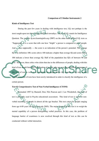 Comparsion of 3 Similar Instruments