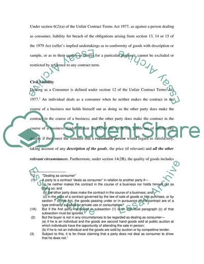 Evolution of Consumer Protection Law in Common Law System