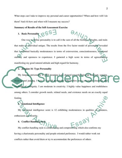 Self-Analysis and Professional Development Plan