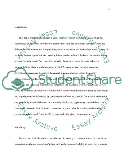 Current Microeconomics Events in the United States