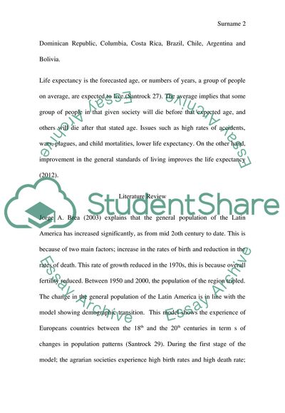 Improvement in the General Standards of Living in Latin America