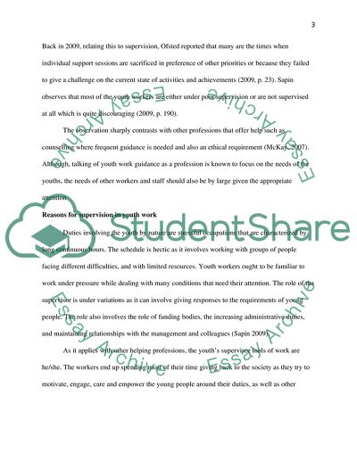 Supervision in Youth Work