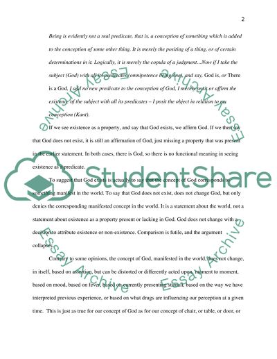 The Ontological Thesis: Anselm, Kant, Descartes and a Touch of the Buddha