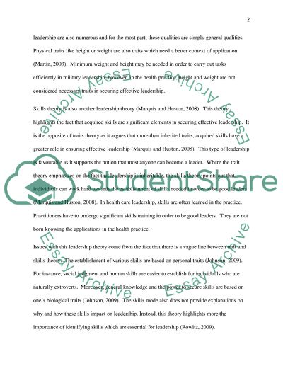 Leadership Practice in Health and Social Care