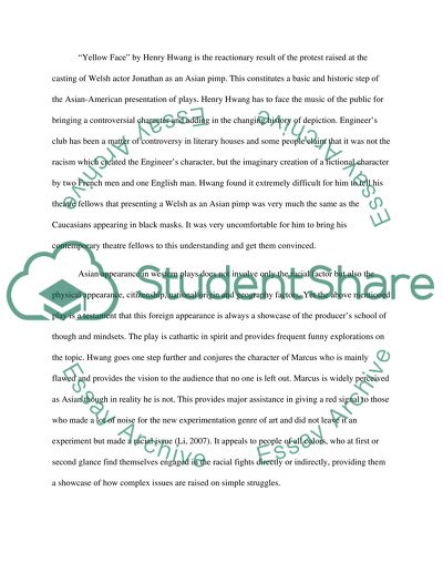 Asians in Western Drama: the Changing Face Depiction