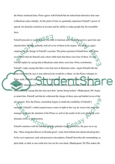 Henry IV-Falstaffs Verbal Expansiveness