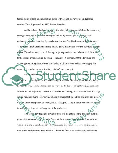 Technological Forces of cars industry