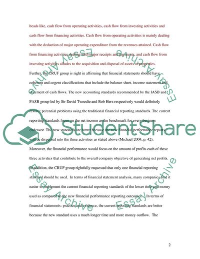 Financial Statement Reformulation of the CRUF Group