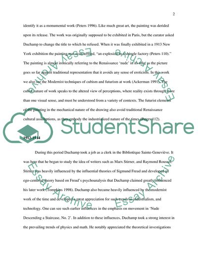 The Artist Marcel Duchamp