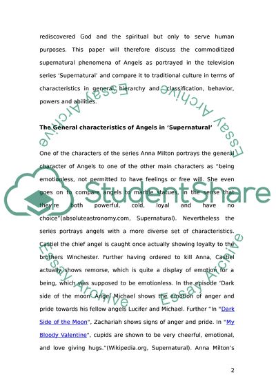 The General characteristics of Angels in Supernatural
