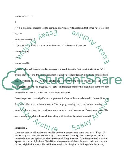 Class Discussion cis 242