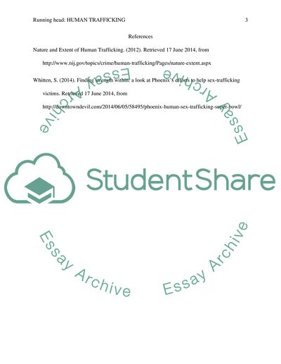 Nature and Scope of Human Trafficking