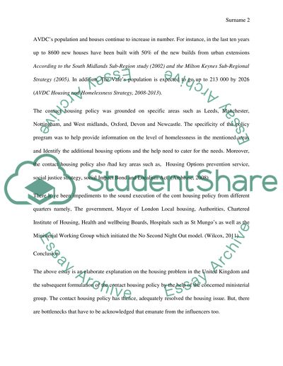 Housing Problem in the United Kingdom