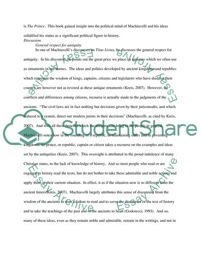 The Ideas of Machiavelli