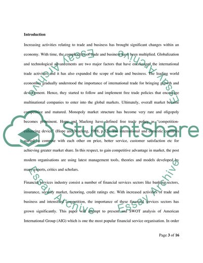 The Major Market of American International Group