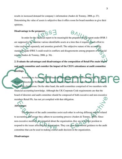 Advantage of IFRS 3 to Users