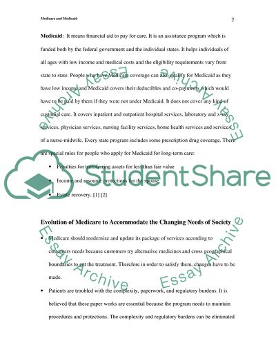 Medicare and Medicaid