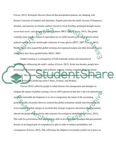 Changes of Climatic Conditions around the World