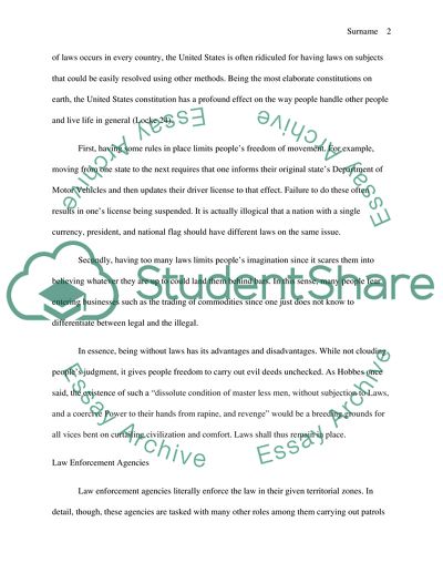 A Law Governing Each Activity