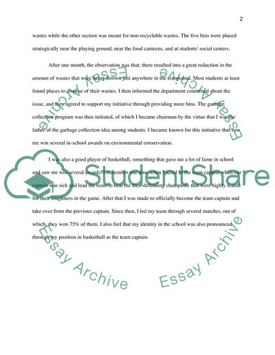 The Story of My Identity in High School