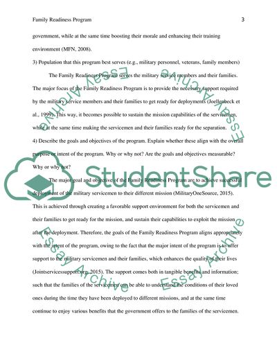 Family Readiness Program Evaluation