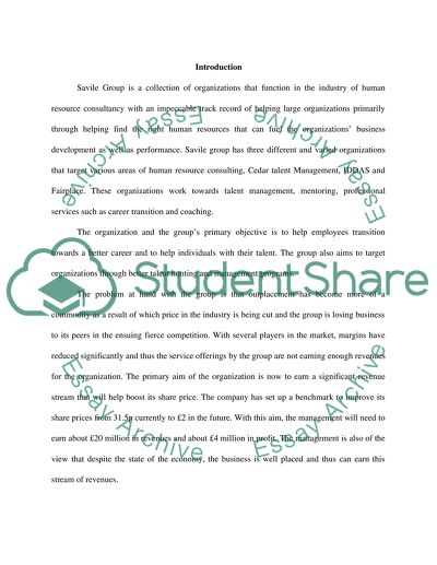 Staff Motivation at Savile Group