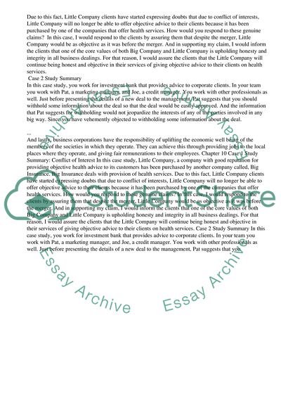 Corporate Social Responsibility and Conflict of Interest